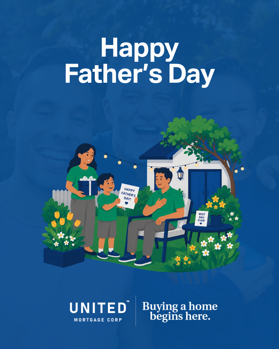 Happy Fathers Day Illustration Post